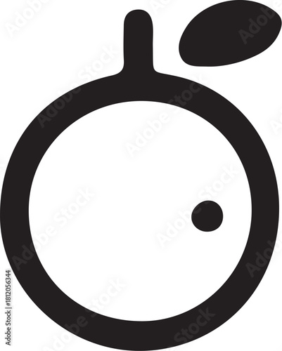 Flat vector icon set of Food types in minimalist black and white style