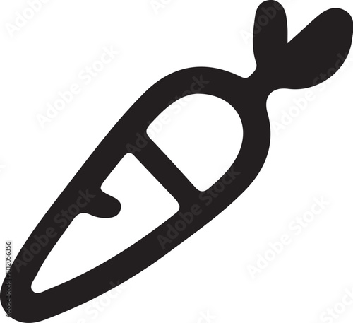 Flat vector icon set of Food types in minimalist black and white style