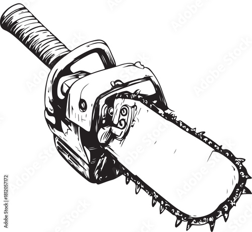 illustration of a chainsaw