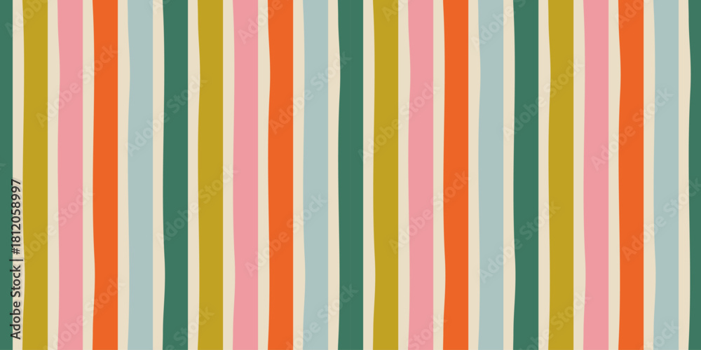 custom made wallpaper toronto digitalColorful pastel color stripe seamless pattern illustration. Hand drawn geometric striped line background in vintage style. 