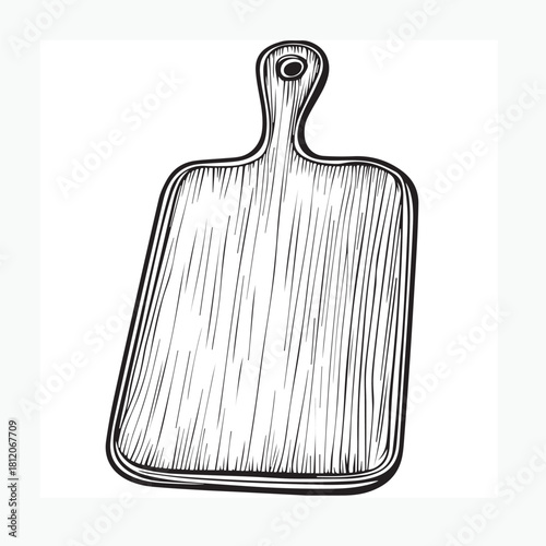 cutting board on white background