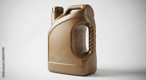 Oil Change Essential Brown fluid container on a clean background.