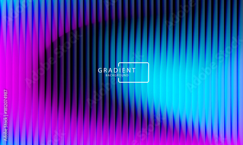 Vibrant gradient pattern with vertical glowing neon lines blending smooth and radiant colors. Minimalistic and futuristic abstract background perfect for creative digital designs. Vector illustration