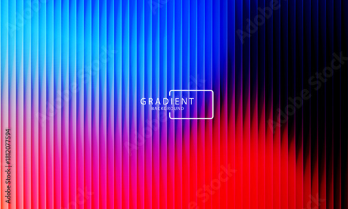 Vibrant gradient pattern with vertical glowing neon lines blending smooth and radiant colors. Minimalistic and futuristic abstract background perfect for creative digital designs. Vector illustration