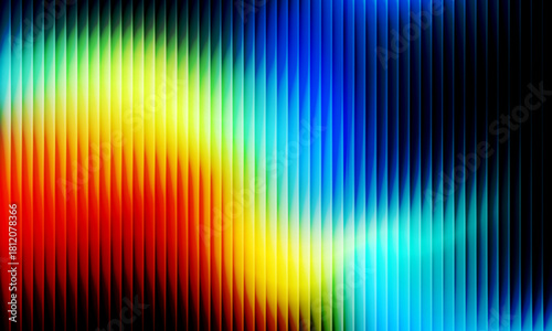 Vibrant gradient pattern with vertical glowing neon lines blending smooth and radiant colors. Minimalistic and futuristic abstract background perfect for creative digital designs. Vector illustration