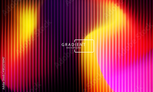 Vibrant gradient pattern with vertical glowing neon lines blending smooth and radiant colors. Minimalistic and futuristic abstract background perfect for creative digital designs. Vector illustration