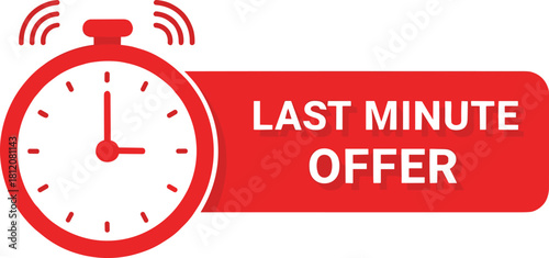 Graphic banner design featuring a clean timer or clock icon and white typography, ideal for flash sale advertising, e-commerce, discount marketing, and time constraints.