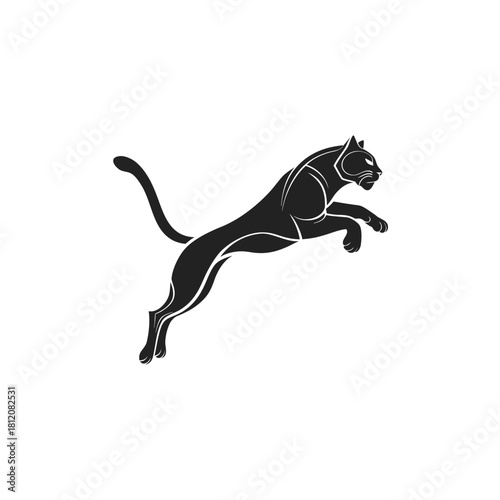 Leaping Panther Silhouette