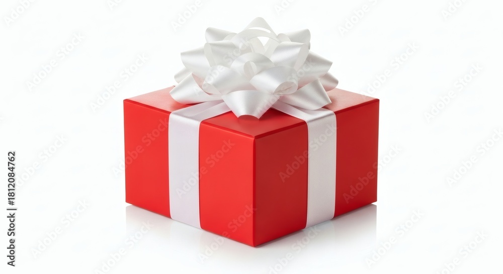 Fototapeta premium Red Gift Box Celebrate with a Red Box.