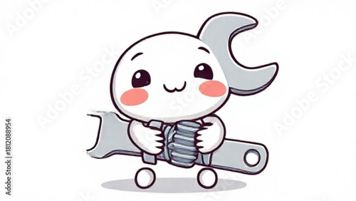 A cute and funny cartoon illustration of a happy rabbit bunny mammal vector character design for a Christmas farm animal art symbol