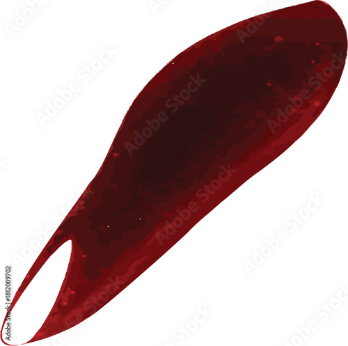 Abstract red shape with white outline creates a modern design