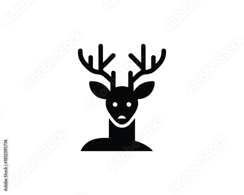Deer animal horned silhouette symbol