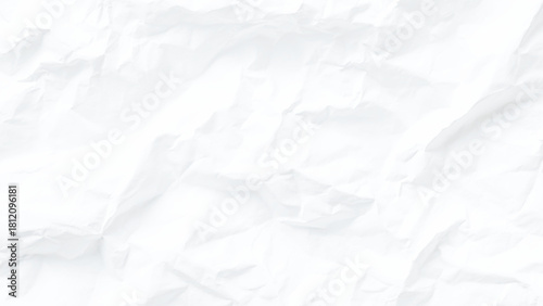 Crumpled white paper texture with creases and folds creating an abstract background Vector, illustration