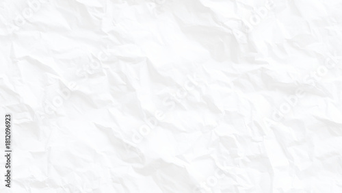 Crumpled white paper texture background with visible creases and folds. Vector, illustration