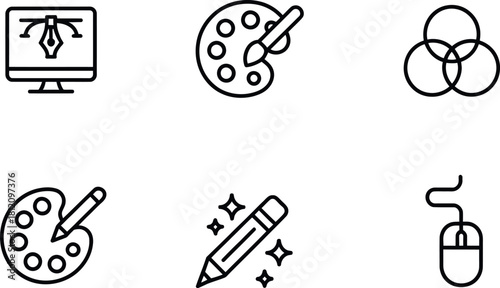 Graphic design elements isolated on