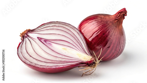 Wallpaper Mural a raw red onion isolated on white background Torontodigital.ca