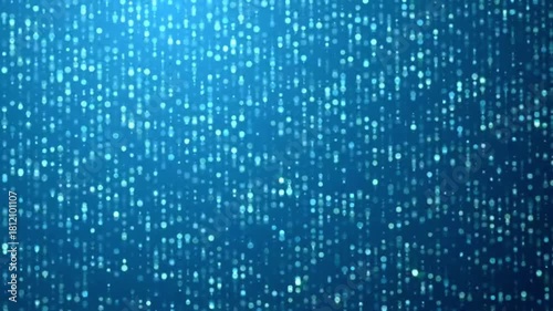 abstract blue data stream background with falling particle streaks seamless loop