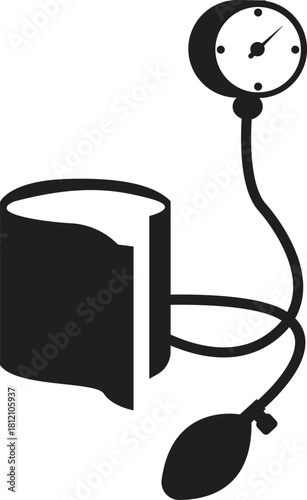 Blood Pressure Monitor Icon , Sphygmomanometer icon simple vector illustration