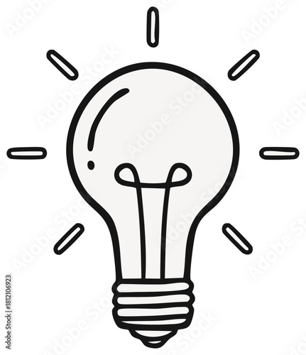 Shining bulb illustration presenting creative ideas and innovation