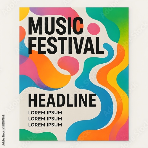 A music festival vibrant poster /handbill