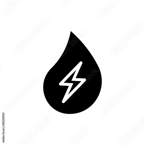 Electrolyte line icon with water drops vector illustration eps10.