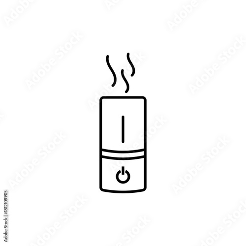 Humidifier vector icon in outline, linear style isolated on white background