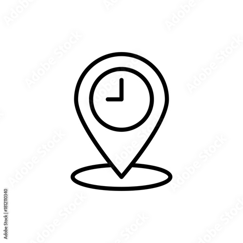 Job time location icon simple vector. Business person. Clock pressure, vector illustration, eps10.