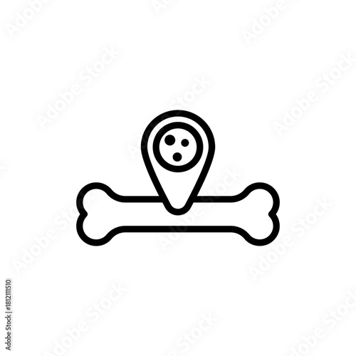 Bone marrow glyph icon. Surgical medicine. Thin line customizable illustration. Contour symbol. Vector isolated outline drawing.