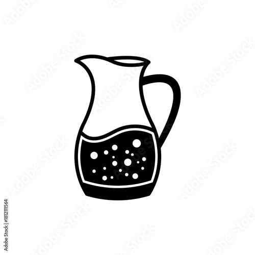 Water jug icon vector silhouette isolated in white background vector illustration eps10.