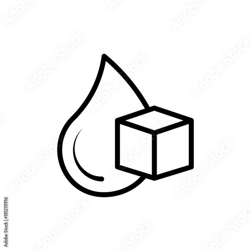 Sugar blood icon, glycemia icon , vector illustration. black outline isolated white background