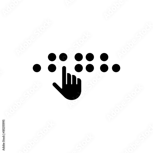 Braille icon Graphic vector for ui design