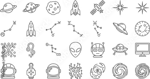 Space and Science Icons Set