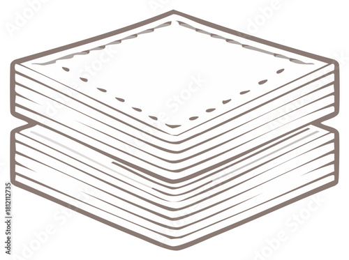 Stacked Quilts Square Shaped Simple Design Handcrafted Textiles Patchwork Fabric Artwork