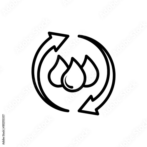 rehydrate, restore water balance icon vector illustration eps10.