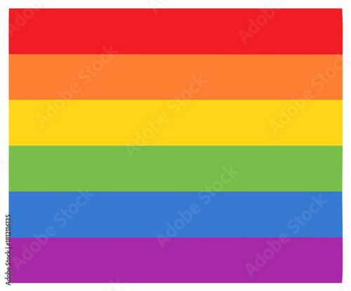Vibrant Equality Colors LGBT Pride Flag Celebrating Gay Rights Movement and Diversity