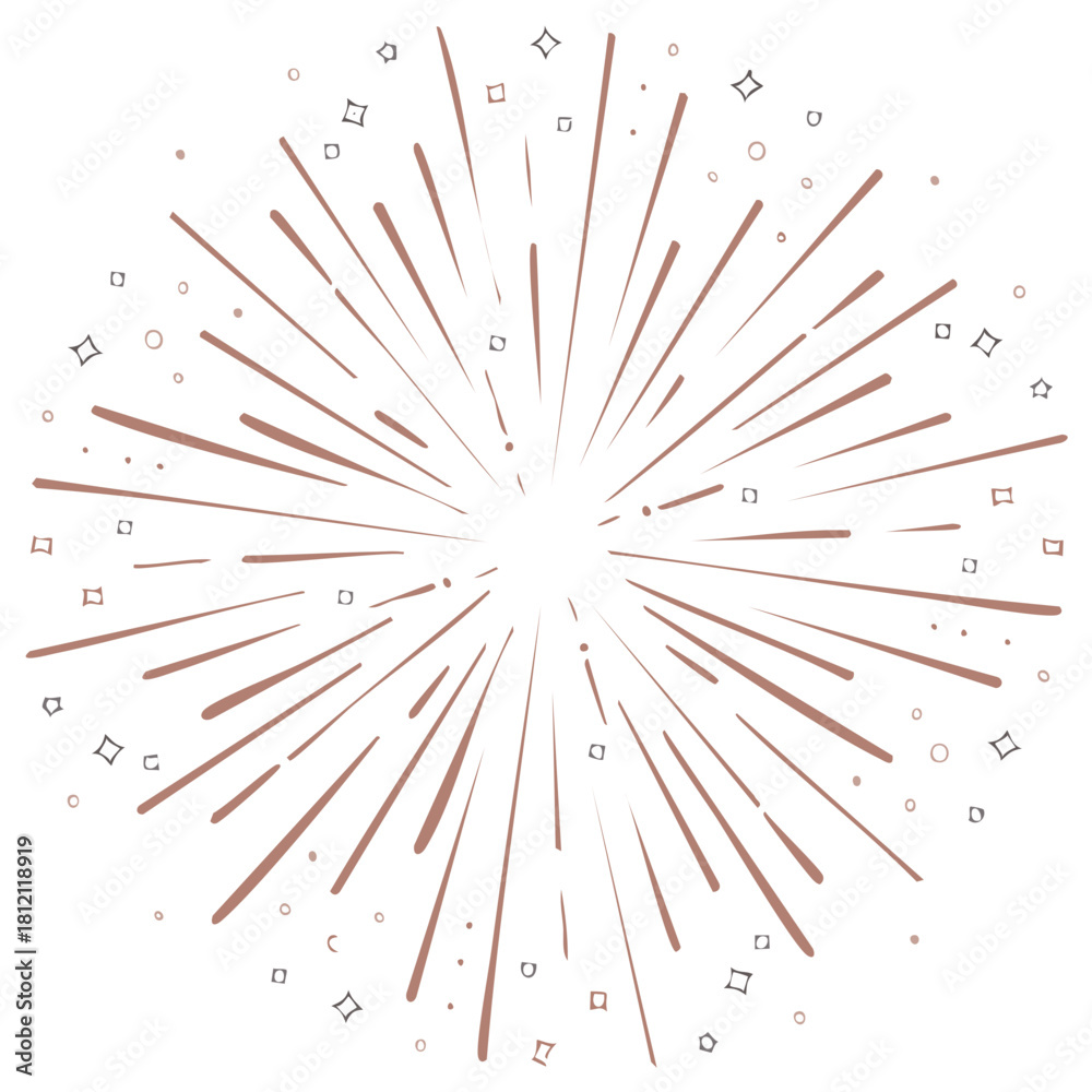 Obraz premium Exploding Starburst with Sparkle Accents and Subtle Circles