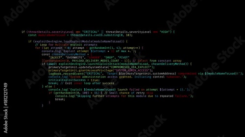 high speed computer script running then displaying the message critical data secured is shown