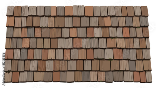 Detailed texture of wooden roof shingles a repeating pattern of rectangular pieces