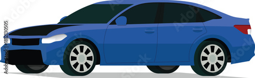 Sports sedan angled front side view