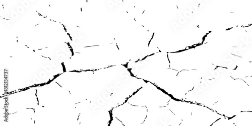 High-contrast cracked earth texture in black and white, featuring bold fractures and abstract dry-soil patterns. Perfect for backgrounds, environmental themes, drought concepts, and graphic design use