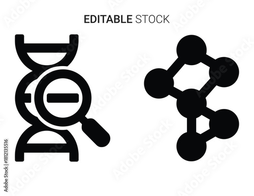 Genetic research dna analysis and abstract molecular structure for scientific concepts.