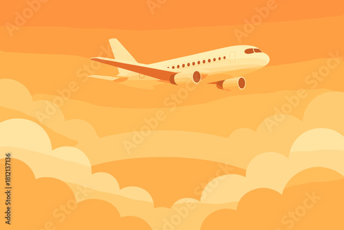 Labels icon airplane typography horizon numbers any composition vector no bubbles above