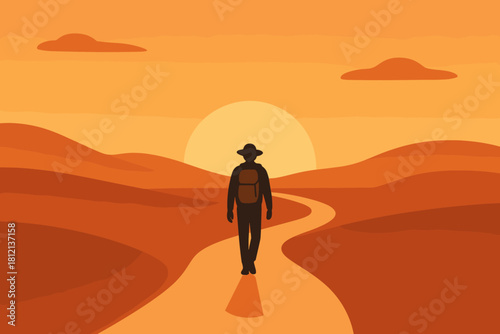 No silhouette punctuation icon negative bubbles sunrise journey peaceful typography chinese vector