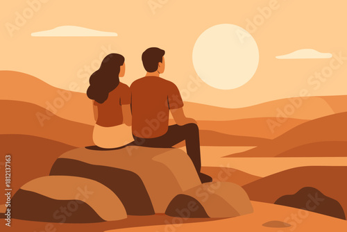 Any icon rock silhouette labels full sunset no punctuation serenity marks warm