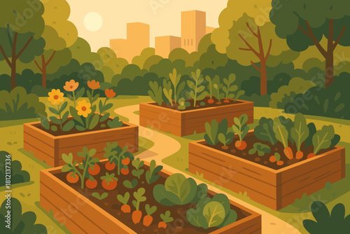 Under flowers negative bliss no flat urban gardening vector icon cyrillic labels