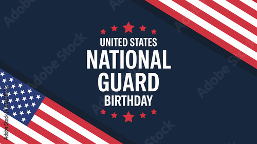 United states national guard birthday patriotic graphic design