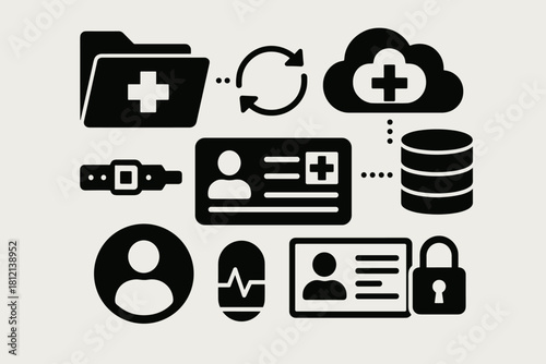 Balance bold minimal vector icon file records chart health history clean digital