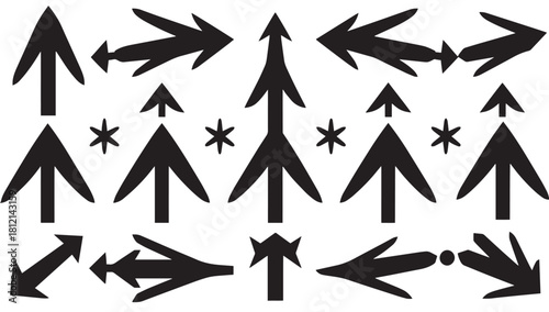 Dynamic directions arrow seamless pattern for modern design projects, wayfinding, and navigation, use this simple bold pattern for branding and backgrounds