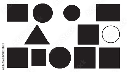 Bold geometric shapes create a dynamic abstract design perfect for modern branding, offering a clean, powerful visual impact and versatile appeal