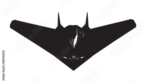 Sleek stealth bomber soaring through the future, a powerful icon of modern military technology and advanced aviation engineering, ready for action